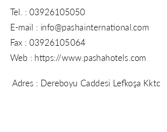 Grand Pasha Lefkoa Hotel iletiim bilgileri